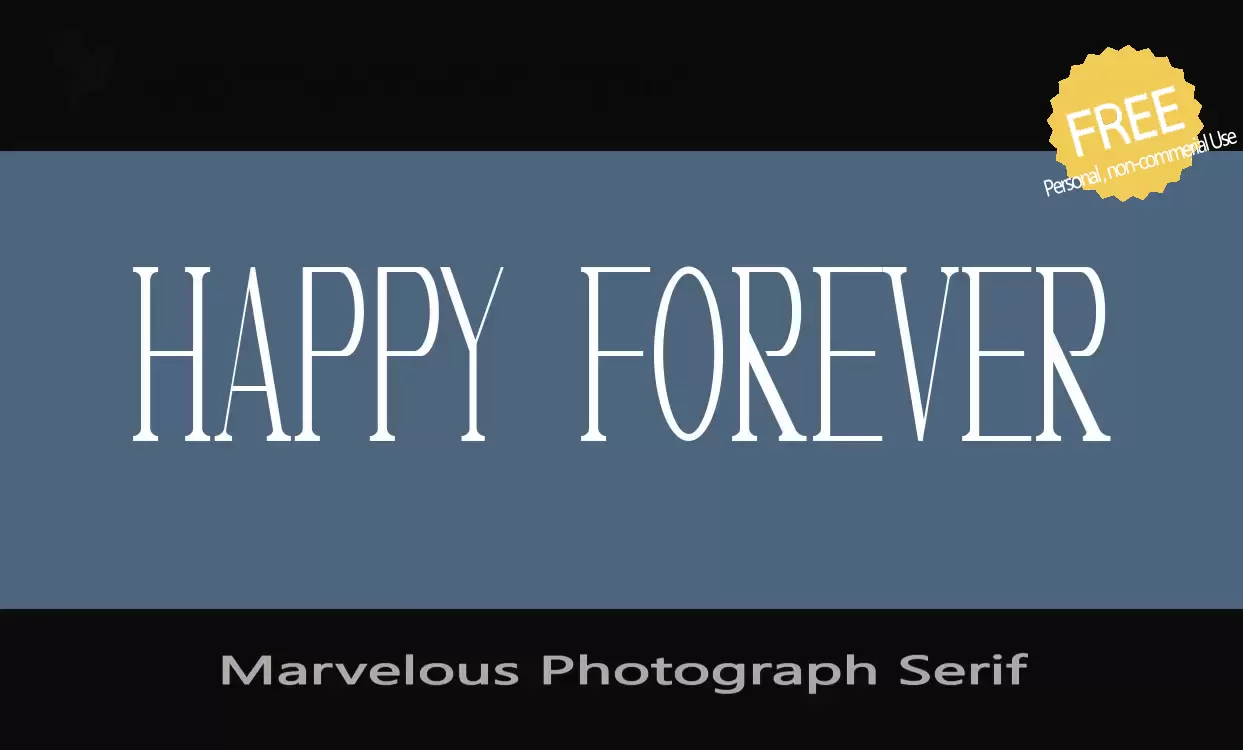 Font Sample of Marvelous-Photograph-Serif