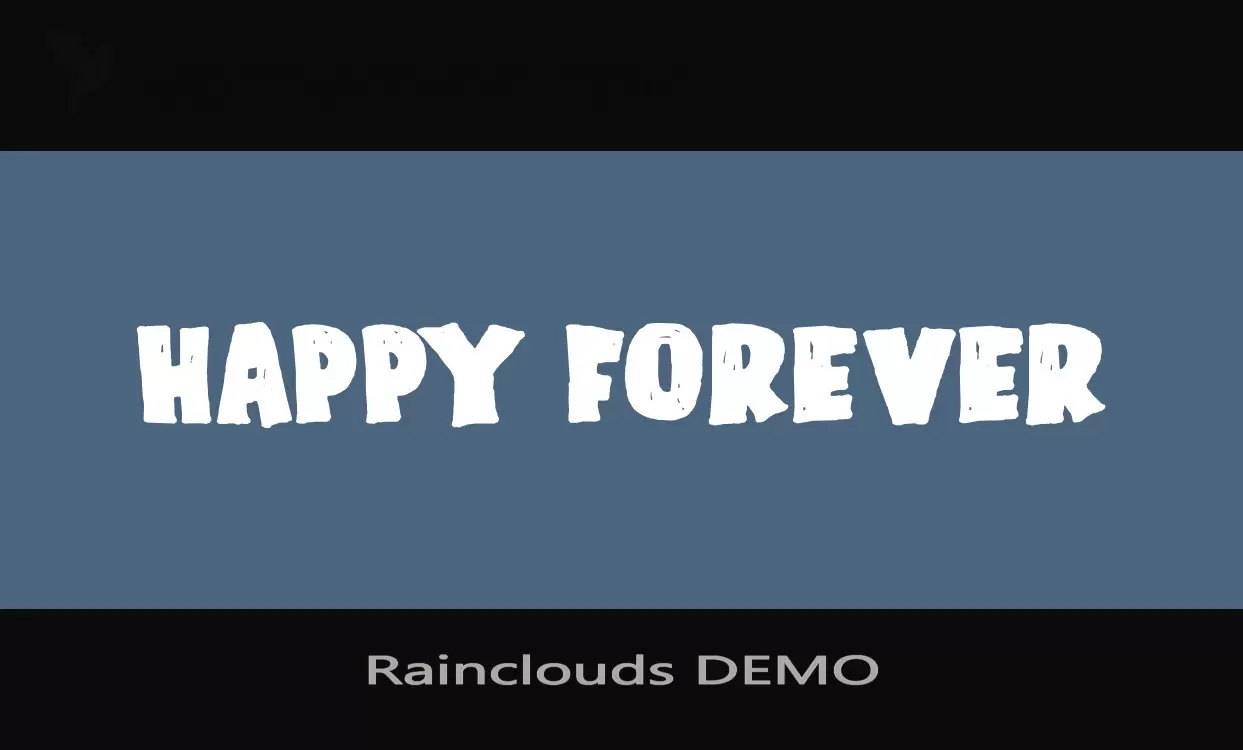 Font Sample of Rainclouds-DEMO