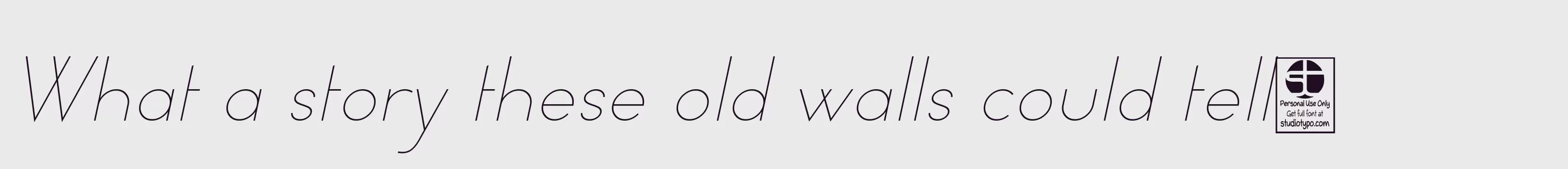 「Typo Formal Light Italic Demo」字体效果图