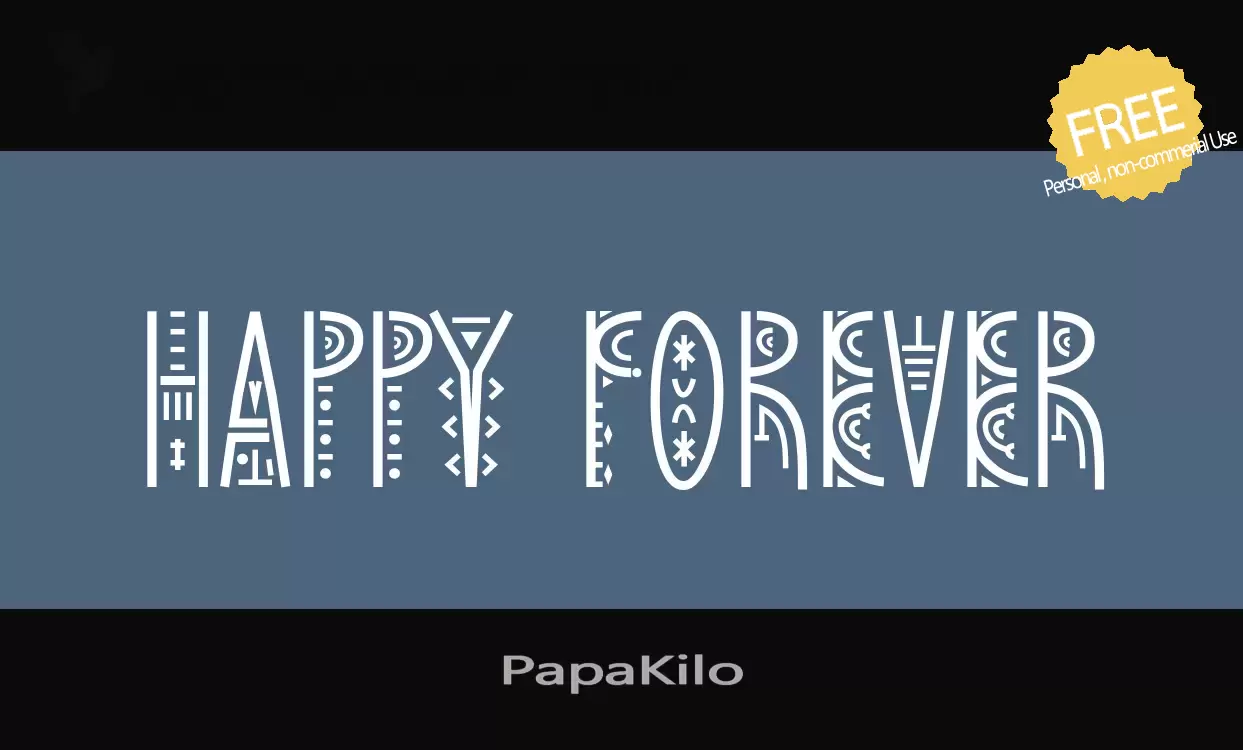 Font Sample of PapaKilo