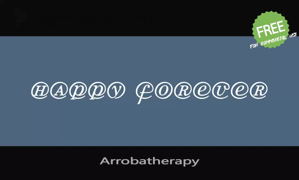 Font Sample of Arrobatherapy