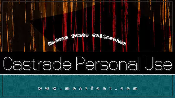 「Castrade-Personal-Use」字体排版样式