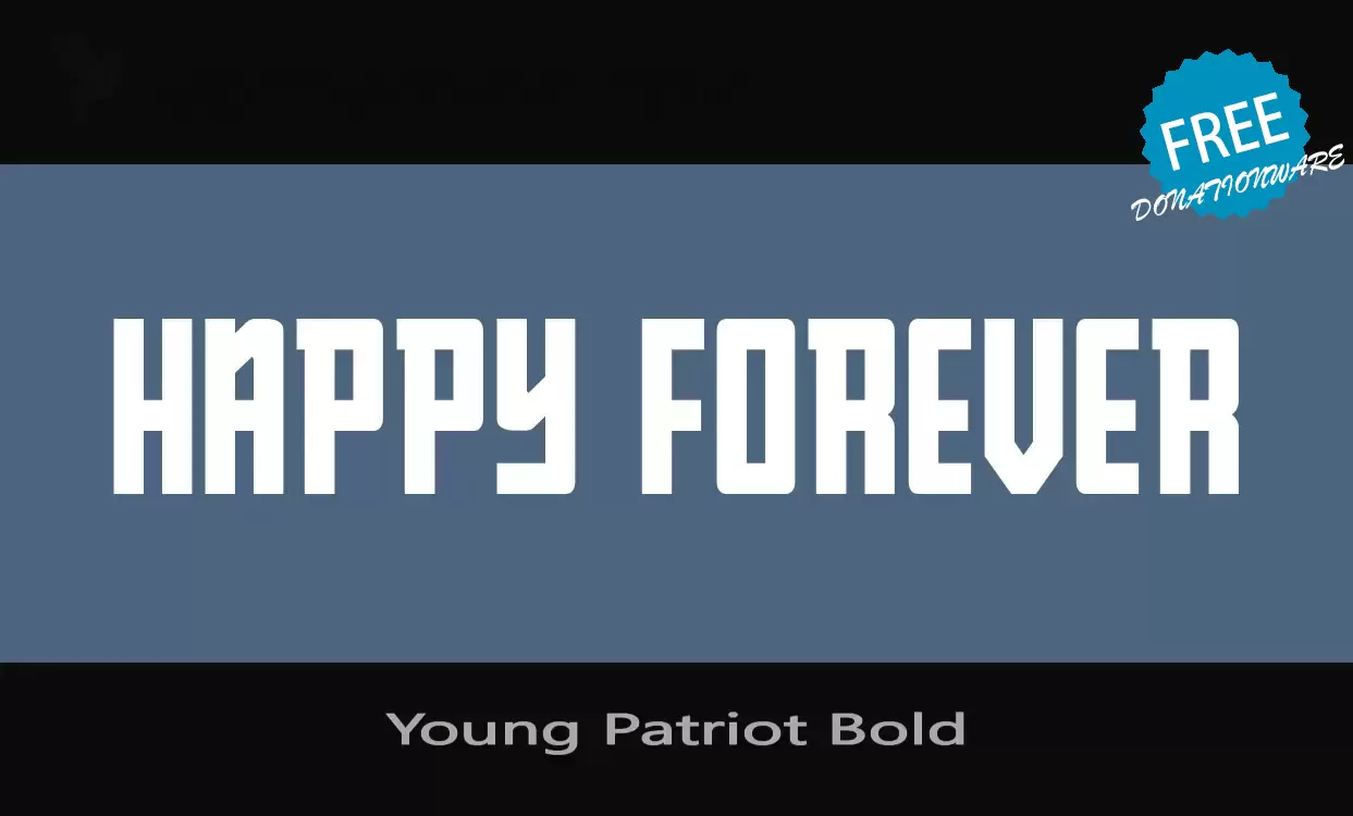 Font Sample of Young-Patriot-Bold