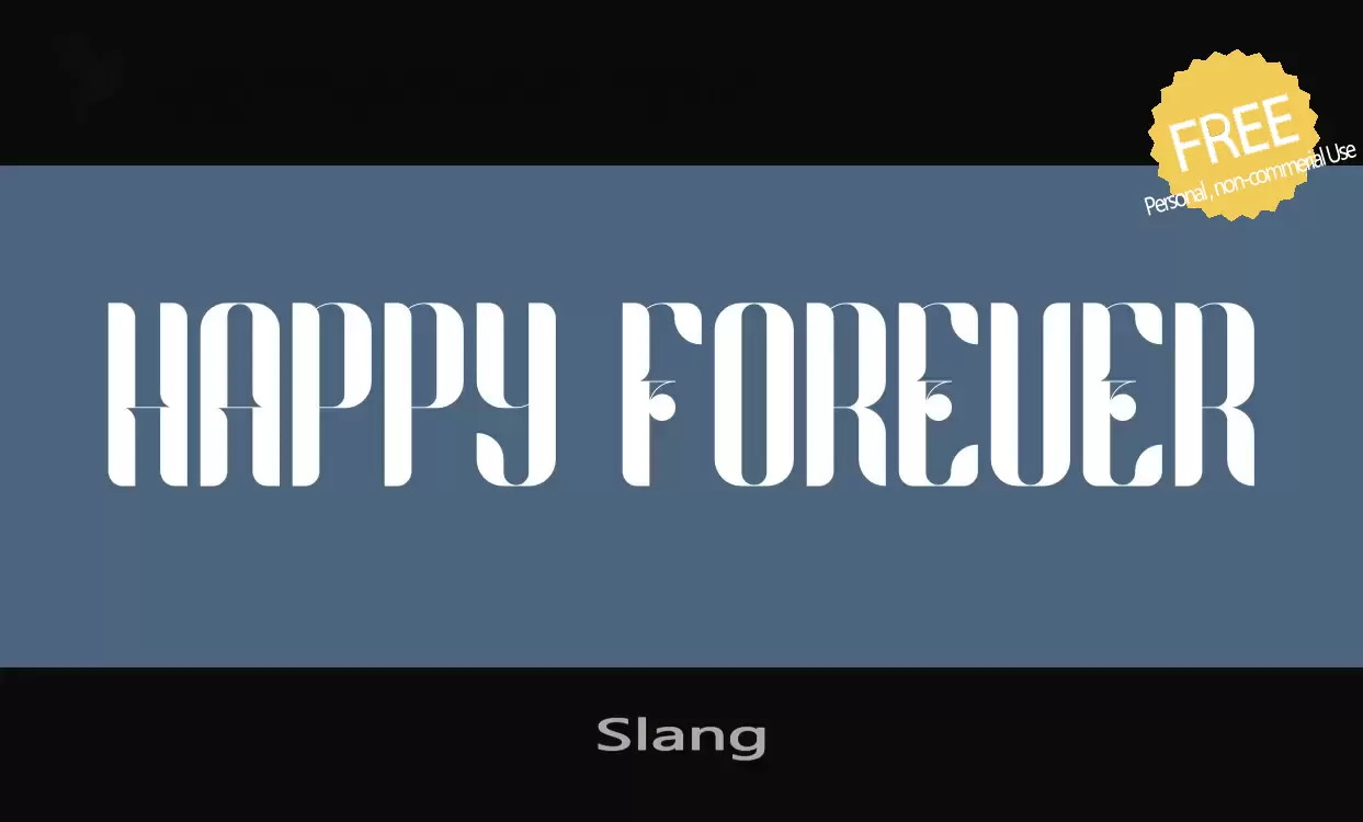 「Slang」字体效果图