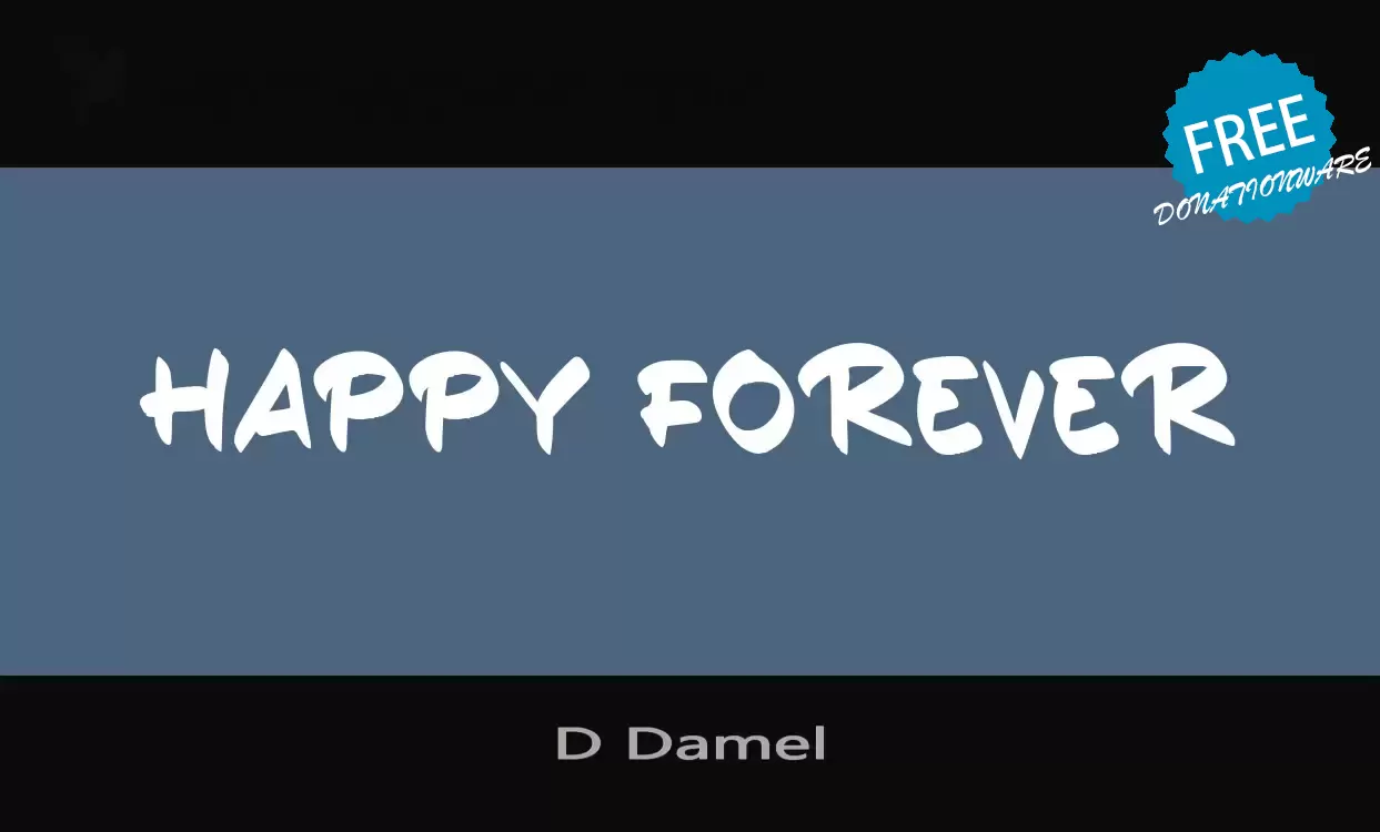 Font Sample of D-Damel