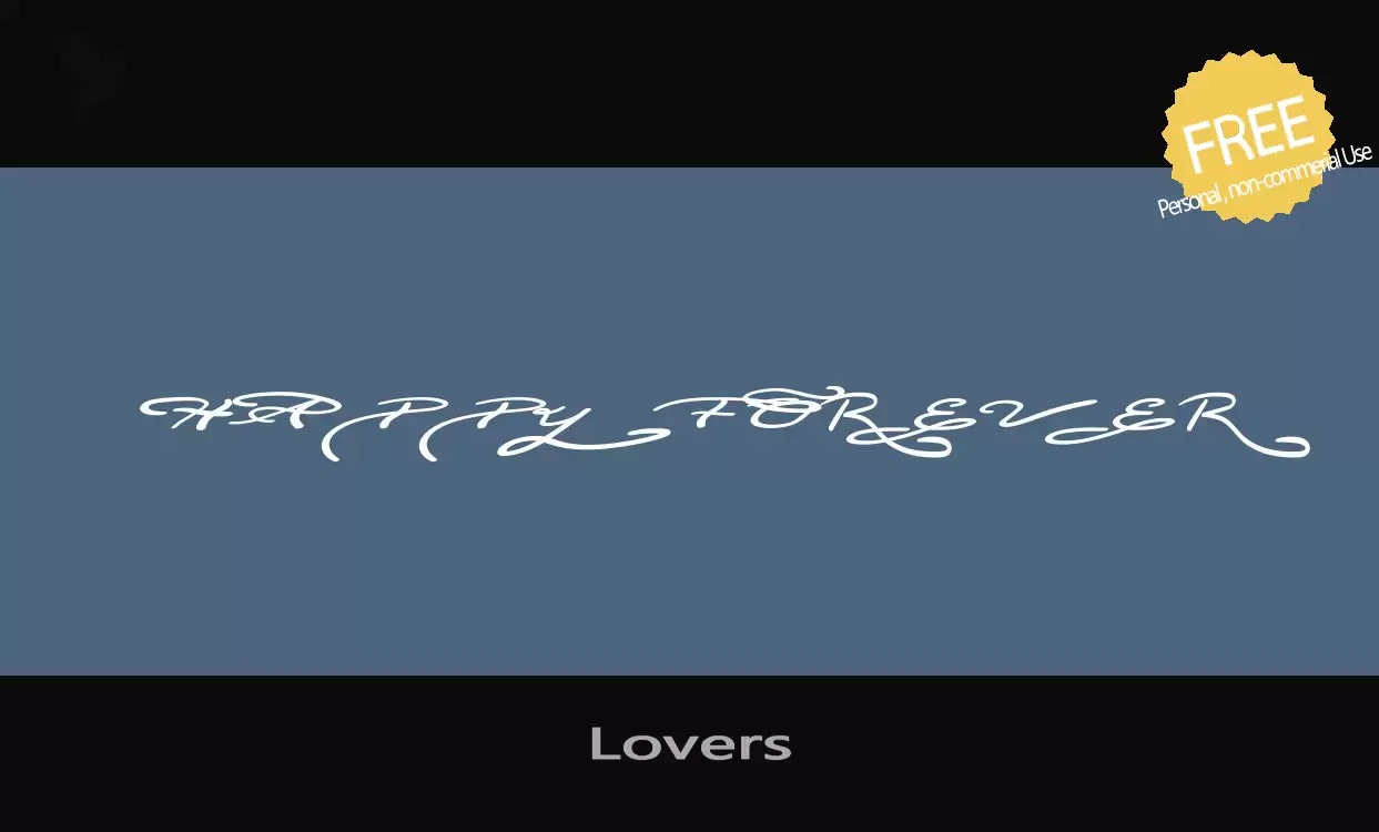 「Lovers」字体效果图