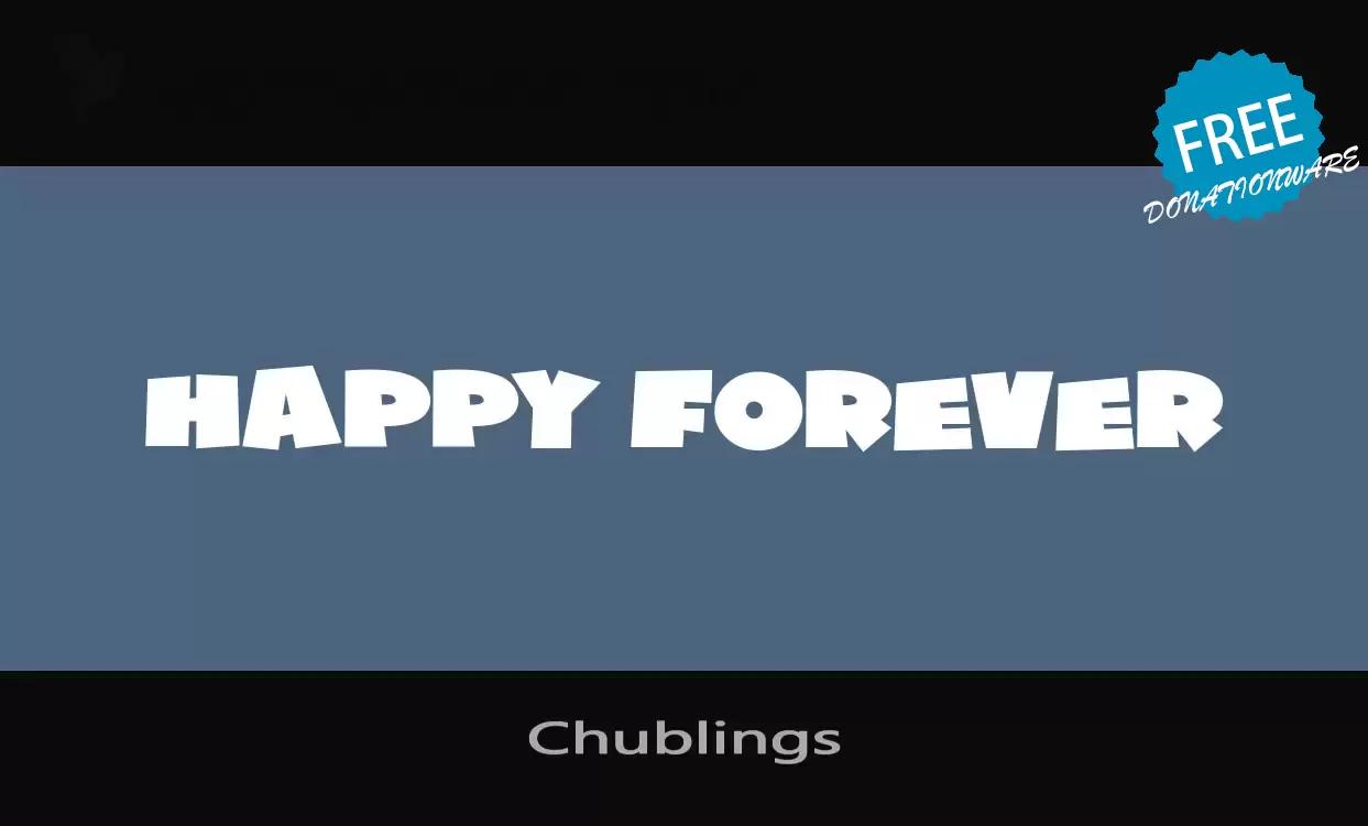 Font Sample of Chublings