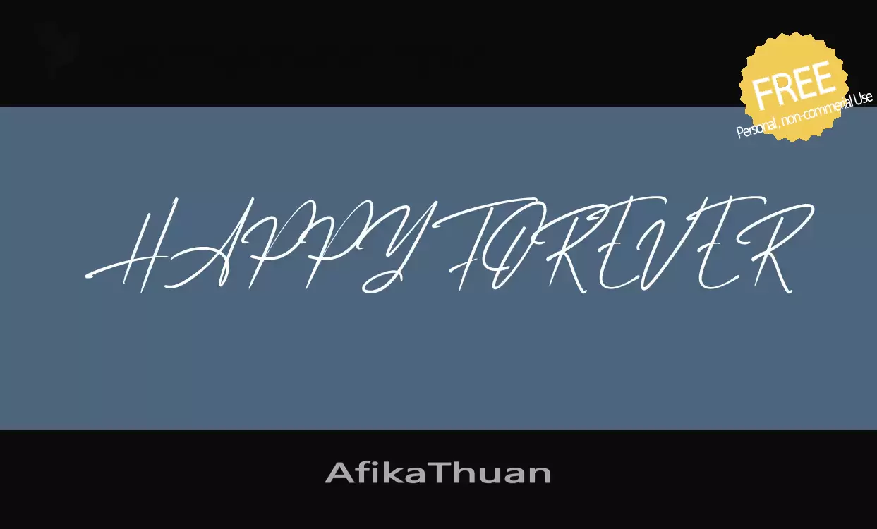 「AfikaThuan」字体效果图