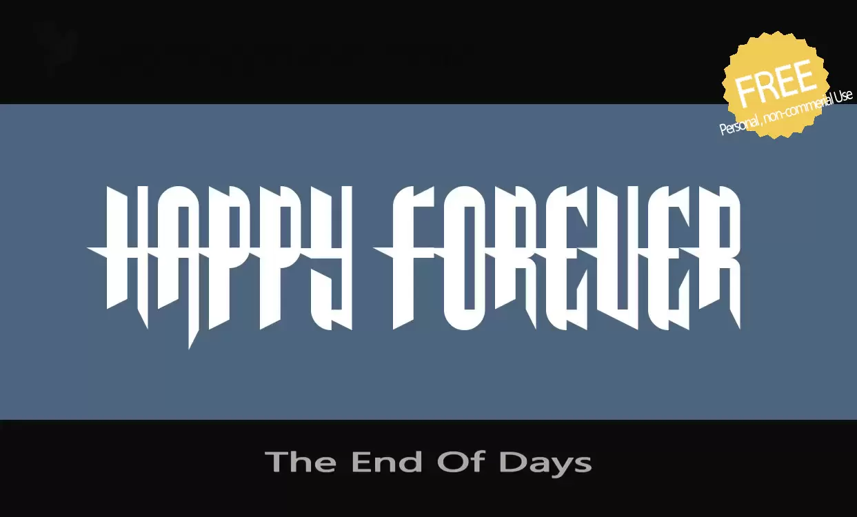 Font Sample of The-End-Of-Days