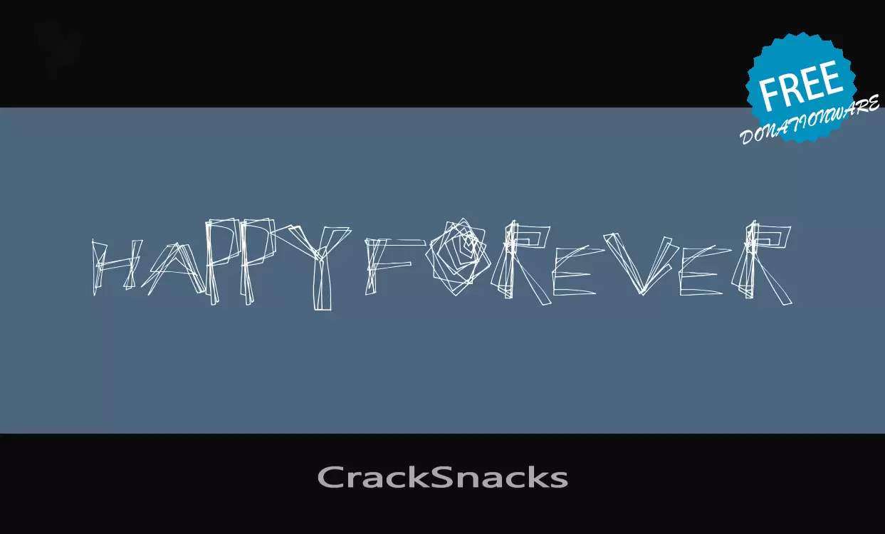 「CrackSnacks」字体效果图