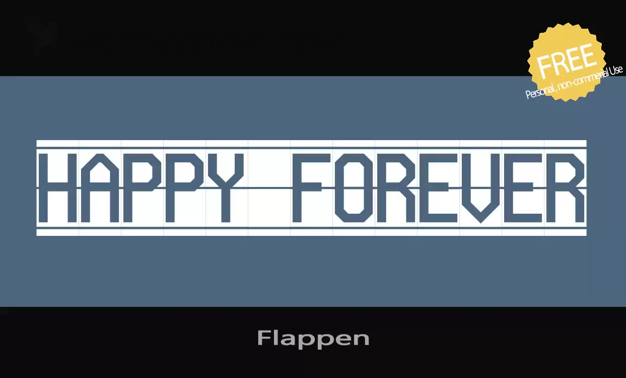 「Flappen」字体效果图