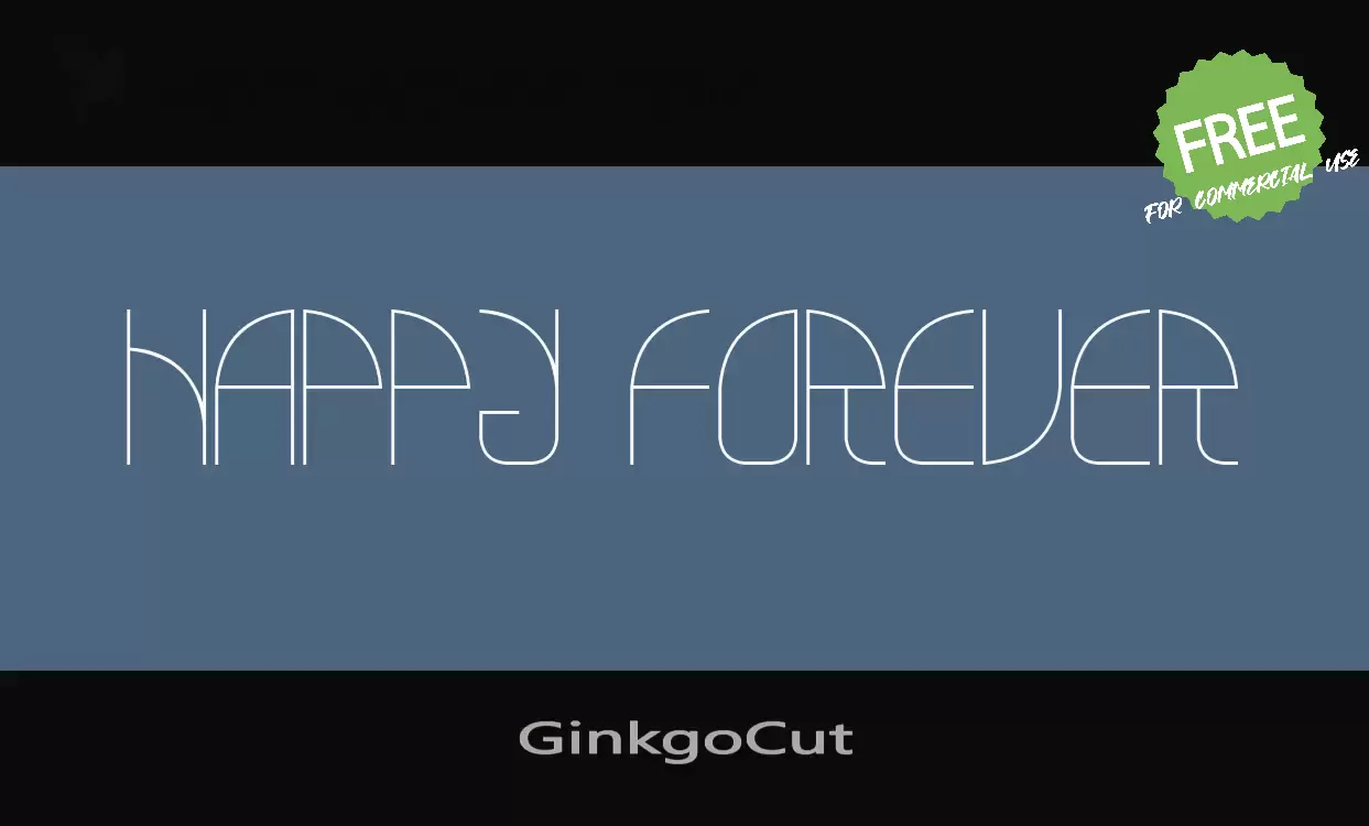 「GinkgoCut」字体效果图