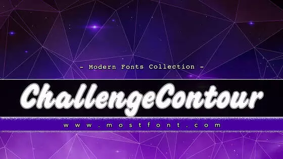 「Challenge-Contour」字体排版图片