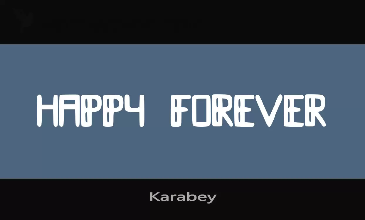 「Karabey」字体效果图