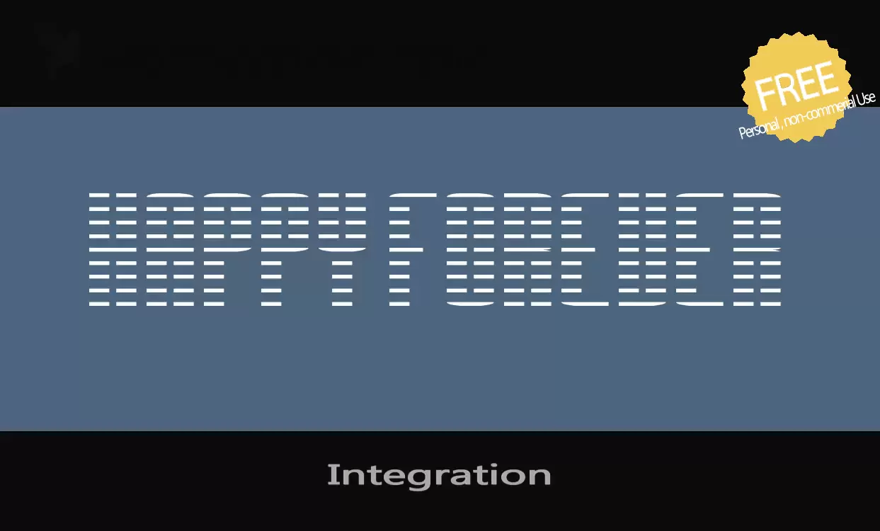 「Integration」字体效果图