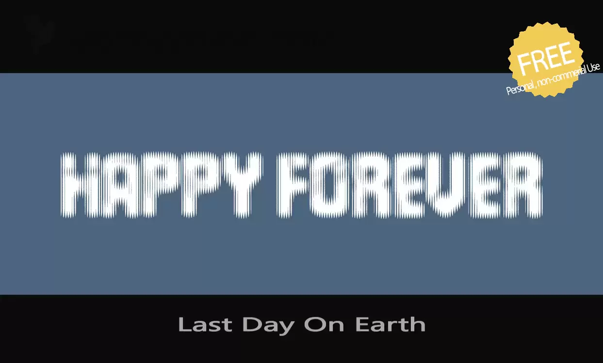 Font Sample of Last-Day-On-Earth