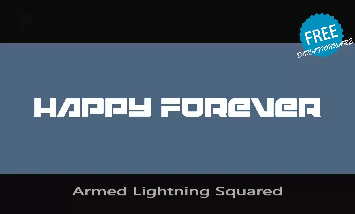 「Armed-Lightning-Squared」字体效果图