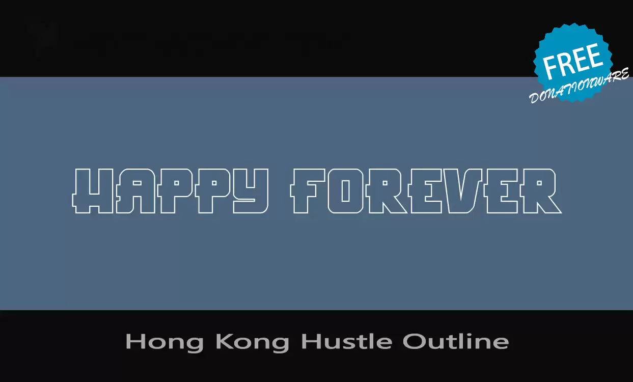 「Hong-Kong-Hustle-Outline」字体效果图