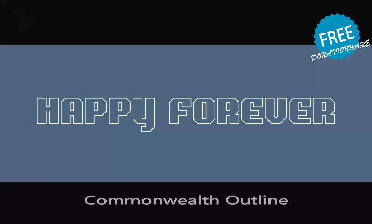 Font Sample of Commonwealth-Outline