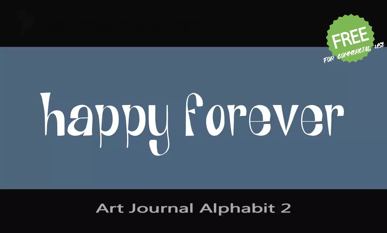 「Art Journal Alphabit 2」字体效果图