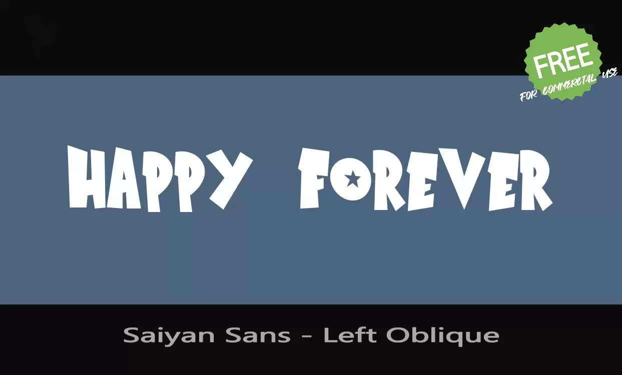 Font Sample of Saiyan-Sans---Left-Oblique