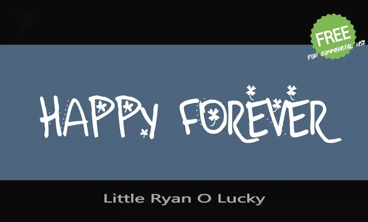 「Little Ryan O Lucky」字体效果图