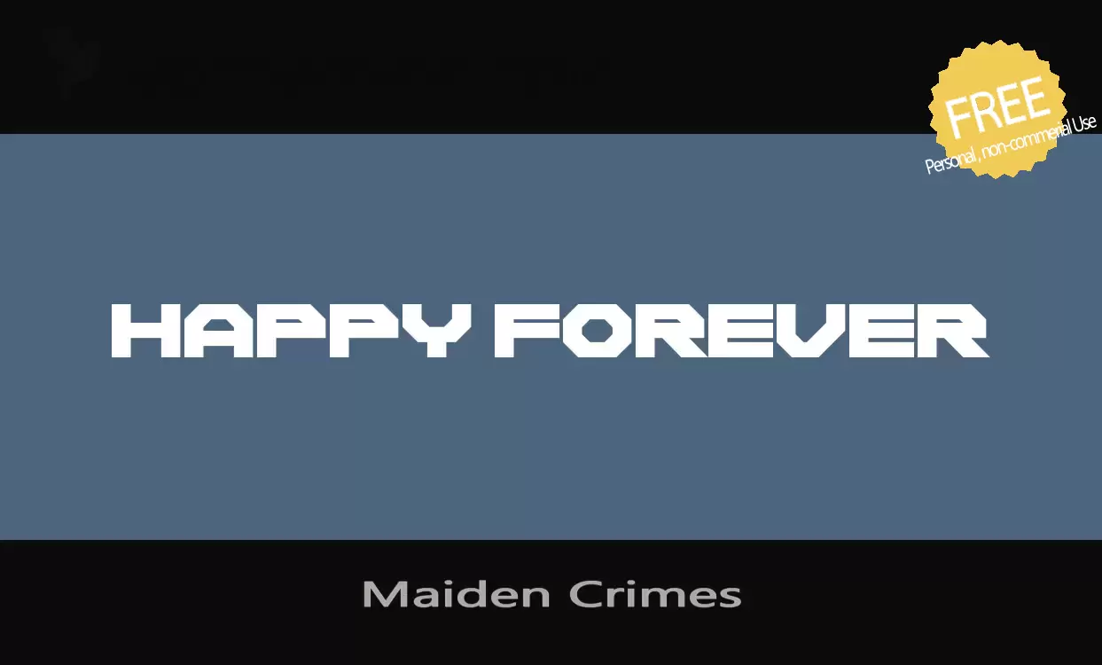 「Maiden-Crimes」字体效果图