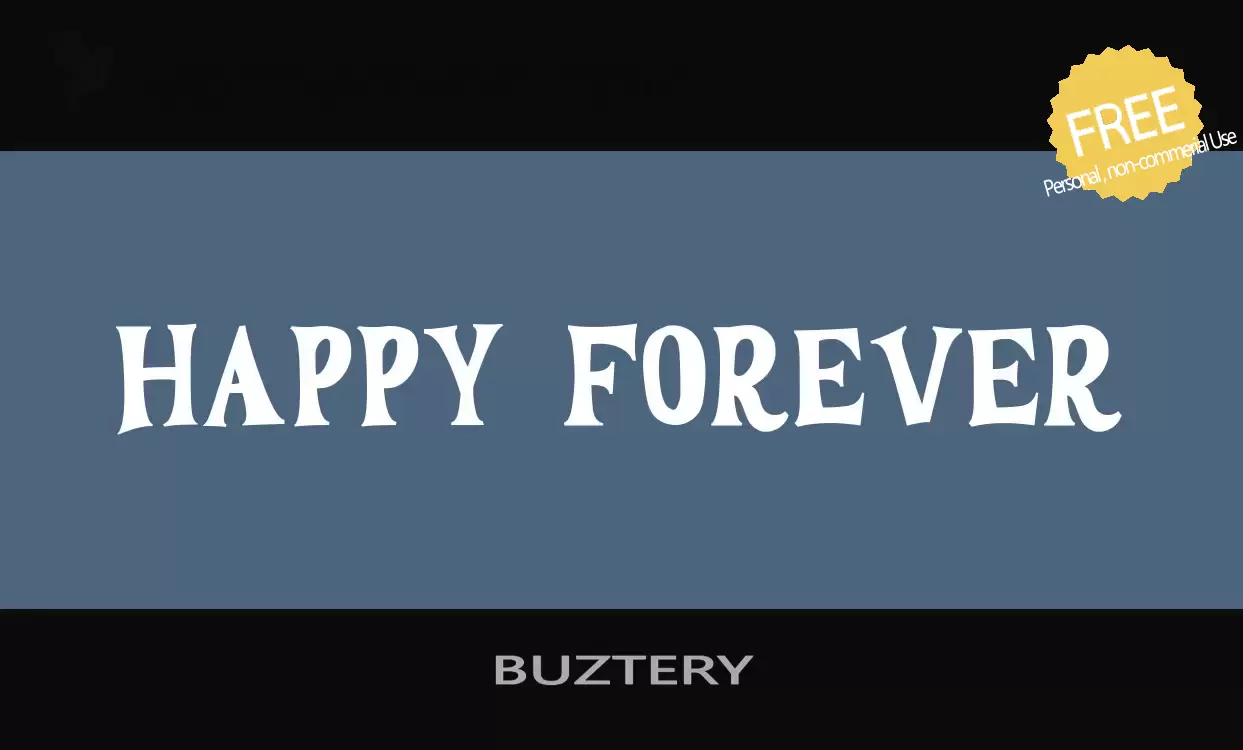 Font Sample of BUZTERY