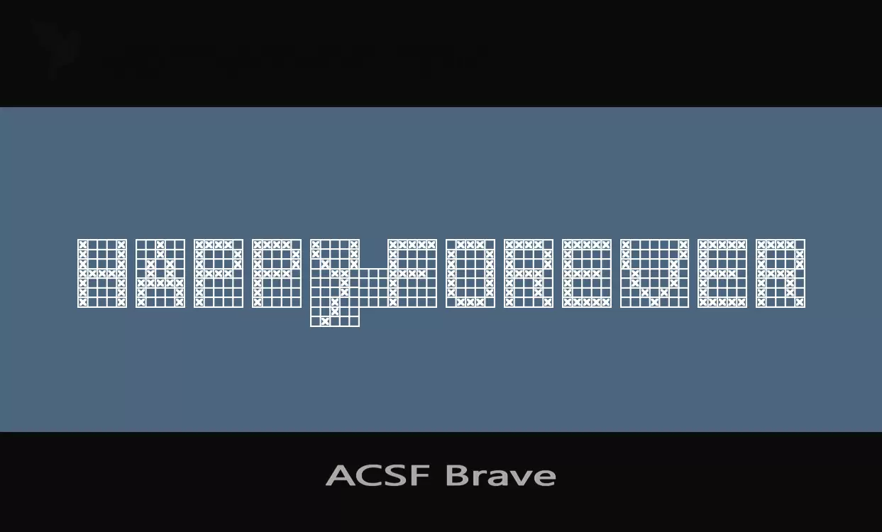 Font Sample of ACSF-Brave