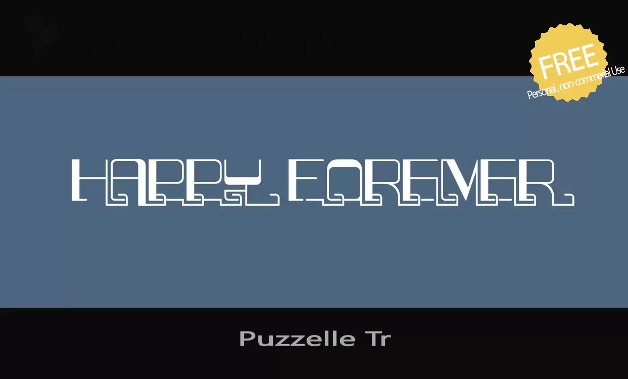 「Puzzelle-Tr」字体效果图