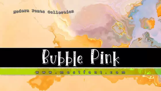 Typographic Design of Bubble-Pink