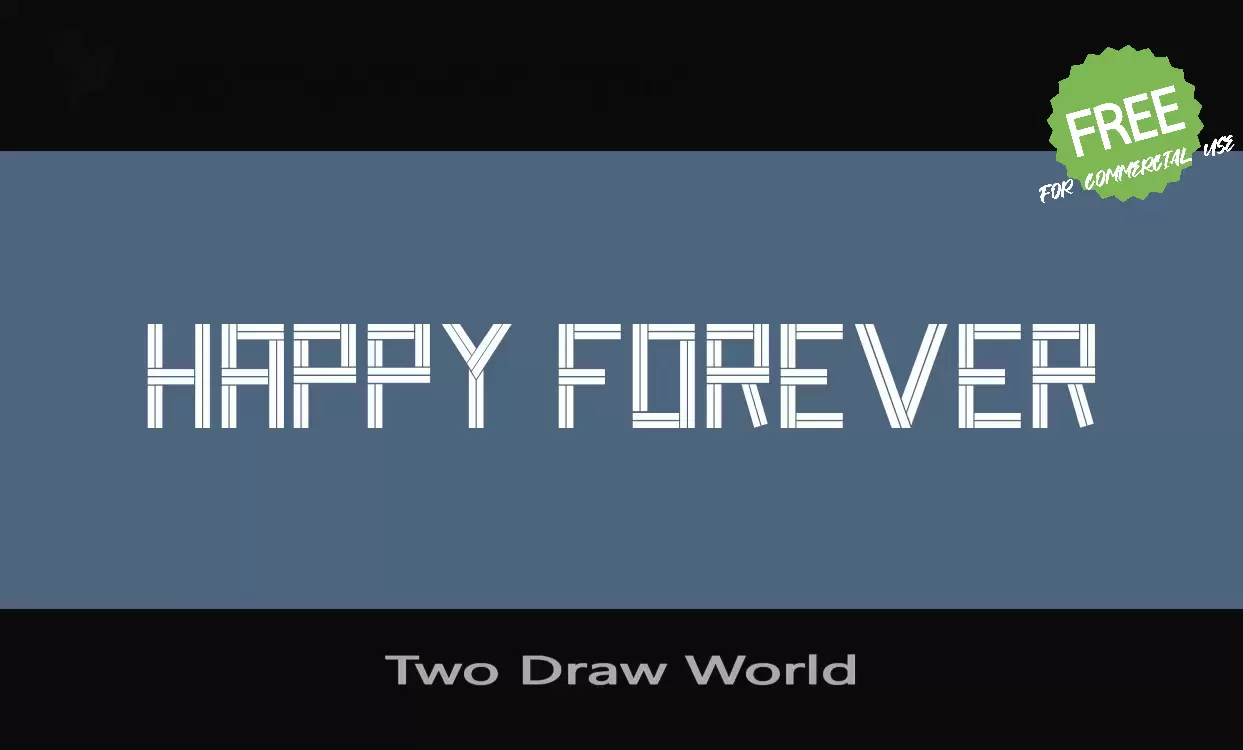 「Two Draw World」字体效果图