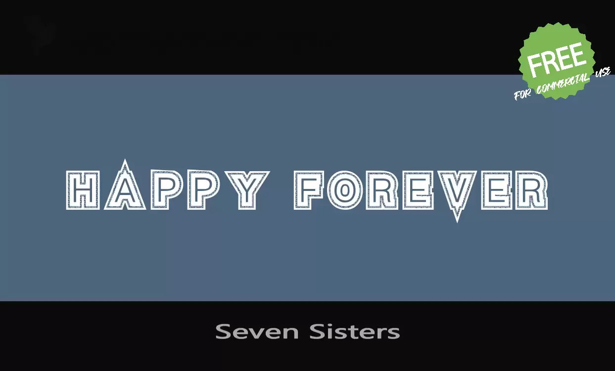 「Seven Sisters」字体效果图