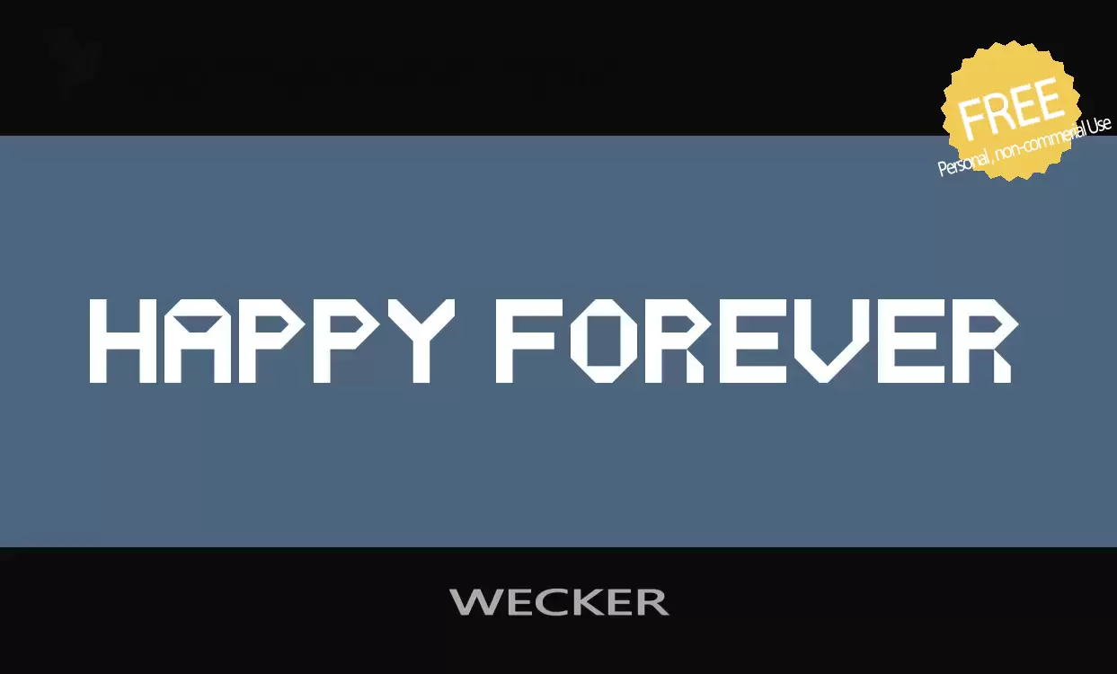 Font Sample of WECKER