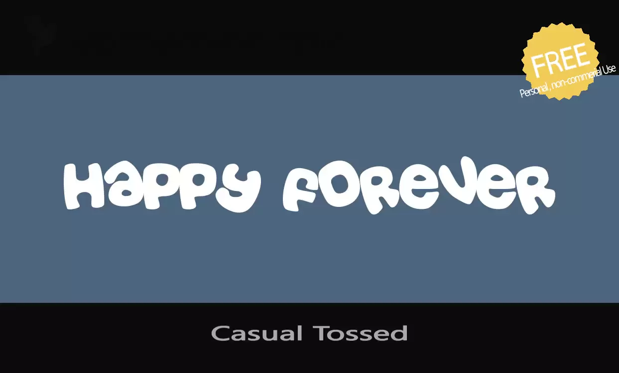 「Casual-Tossed」字体效果图