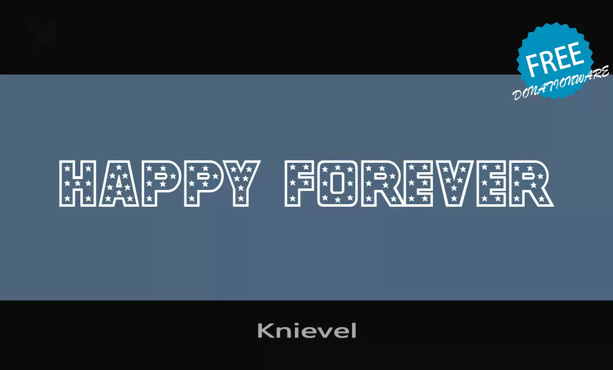 「Knievel」字体效果图