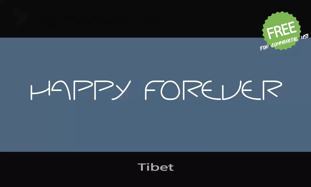 「Tibet」字体效果图