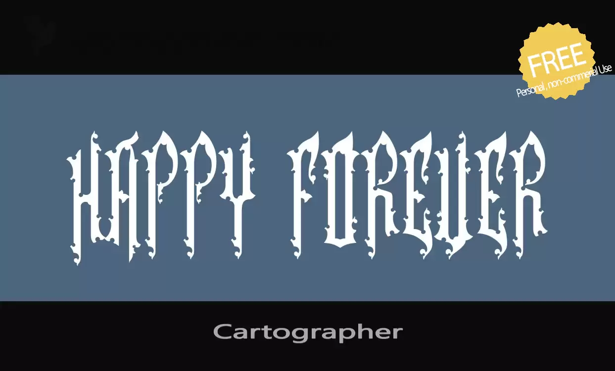 Font Sample of Cartographer