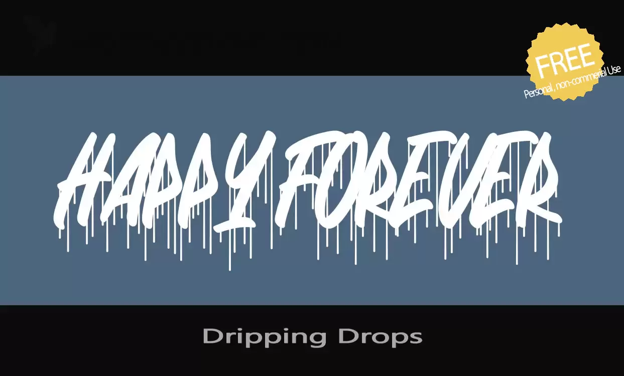 「Dripping-Drops」字体效果图