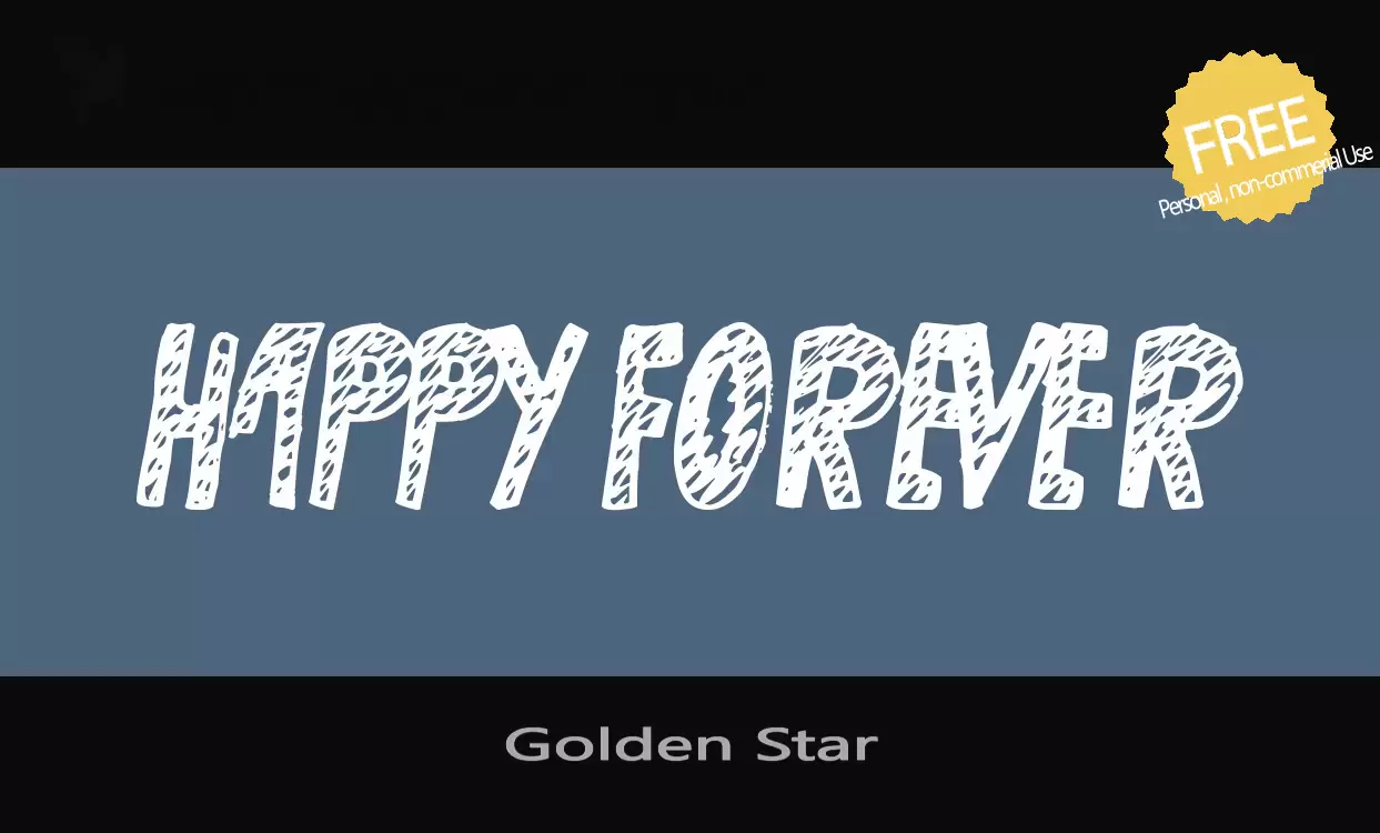 Font Sample of Golden-Star