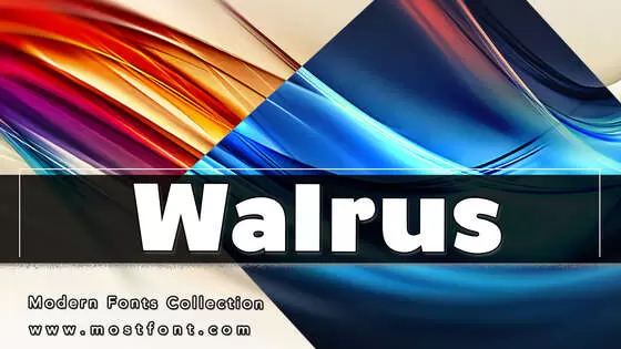 「Walrus」字体排版图片