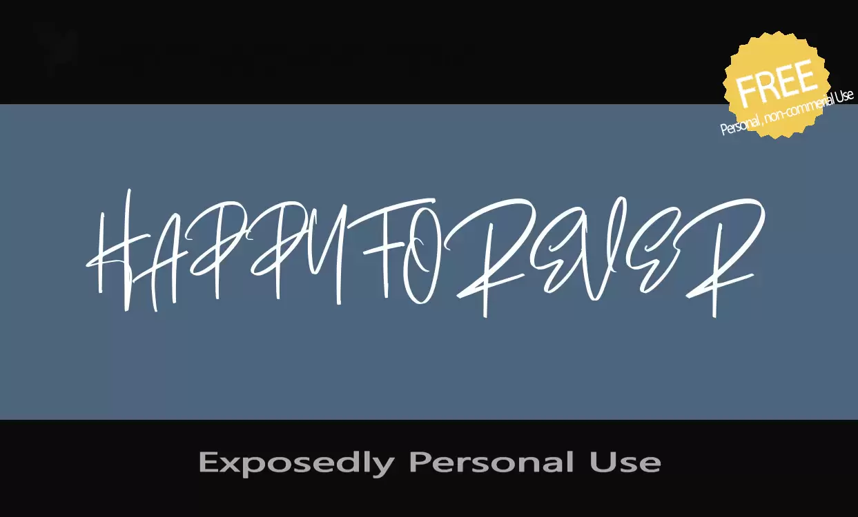 「Exposedly-Personal-Use」字体效果图