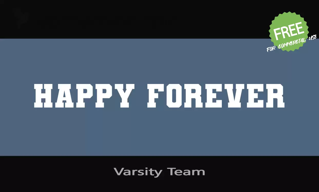 「Varsity Team」字体效果图