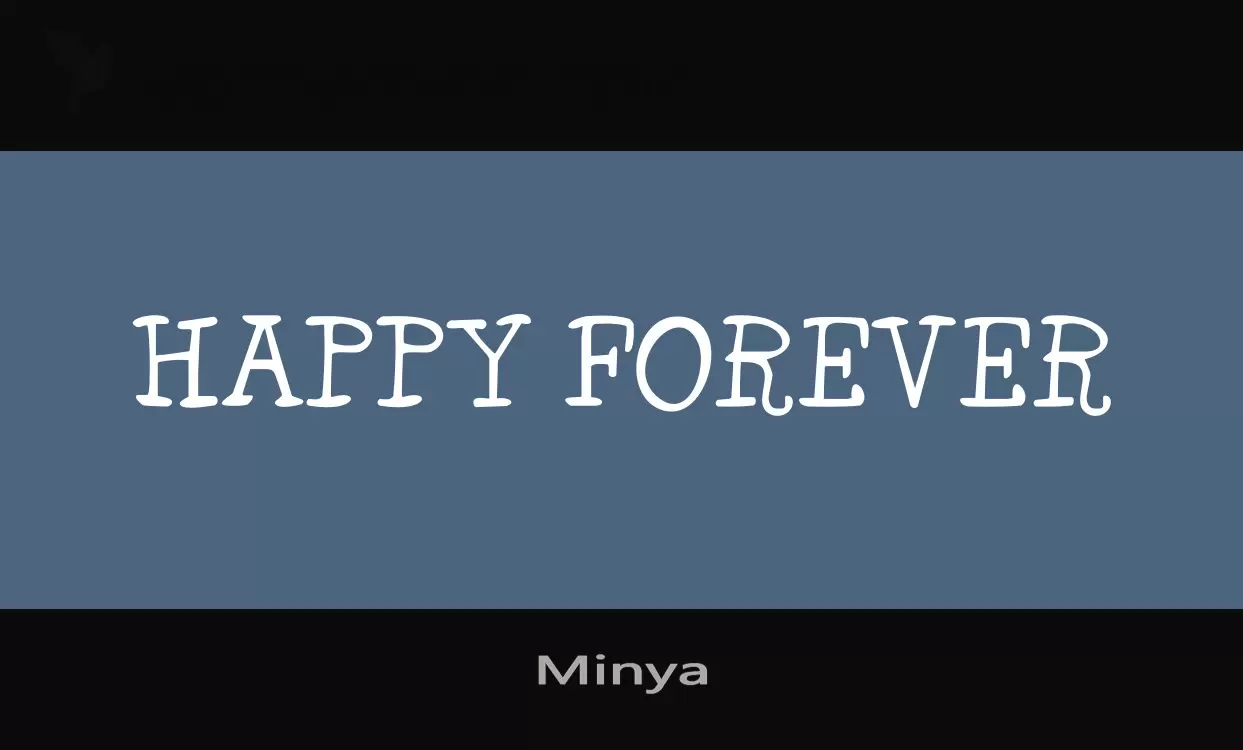 Font Sample of Minya