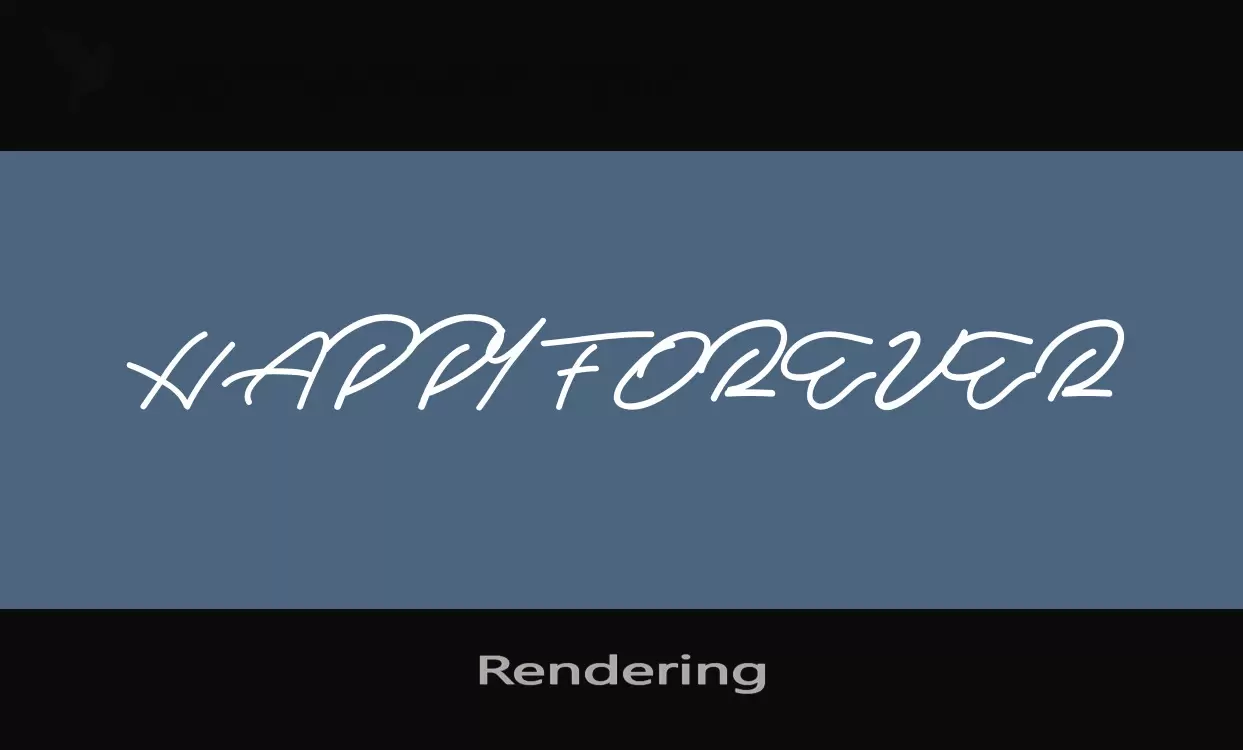 Font Sample of Rendering