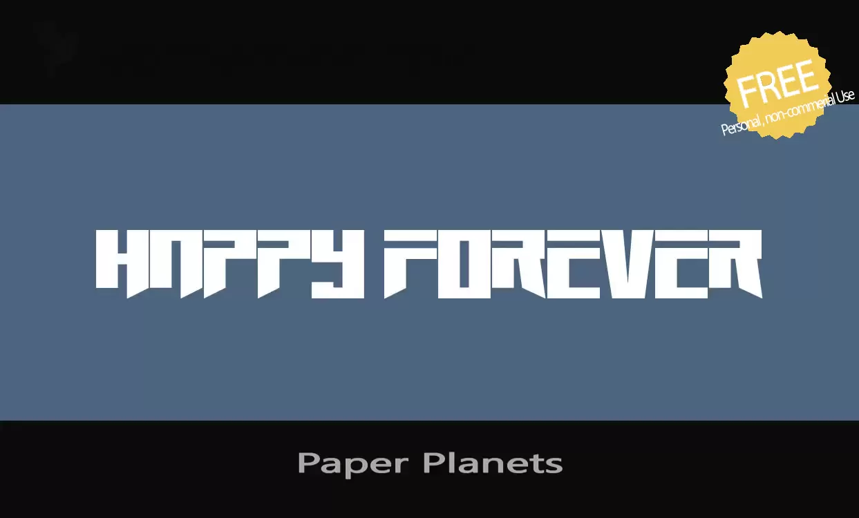 Font Sample of Paper-Planets