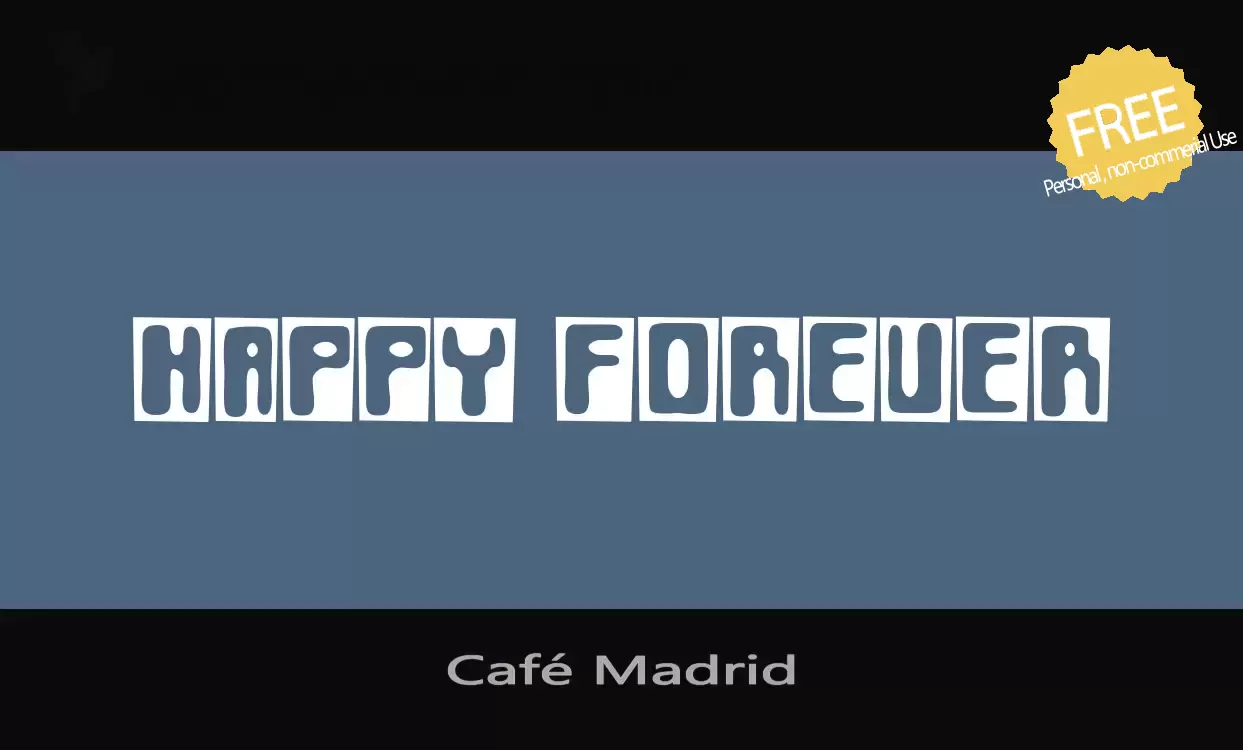 「Café-Madrid」字体效果图