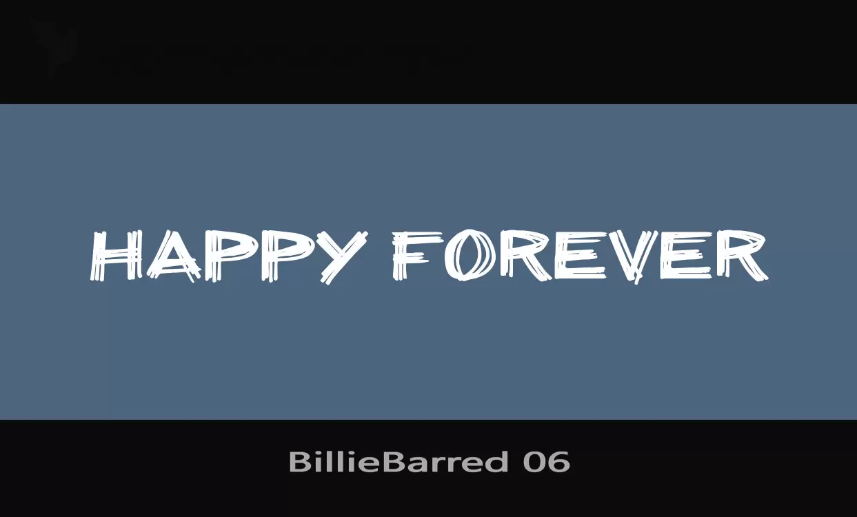 「BillieBarred-06」字体效果图