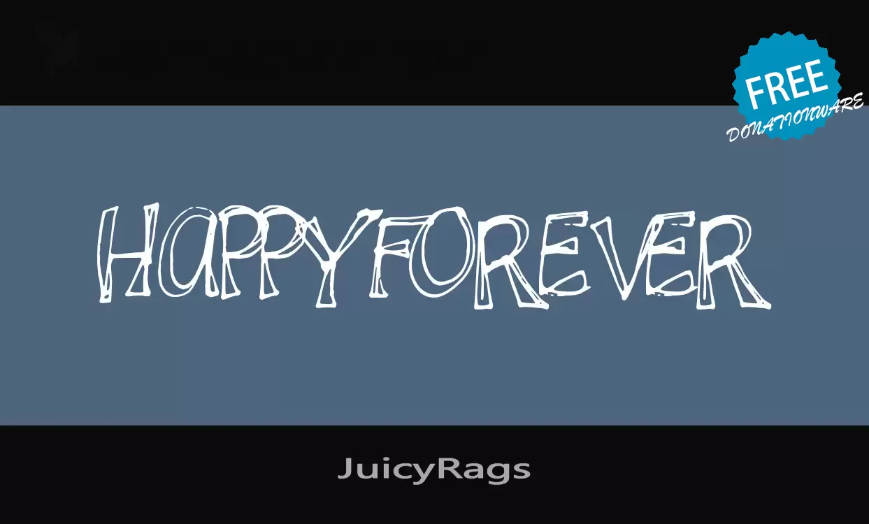 「JuicyRags」字体效果图