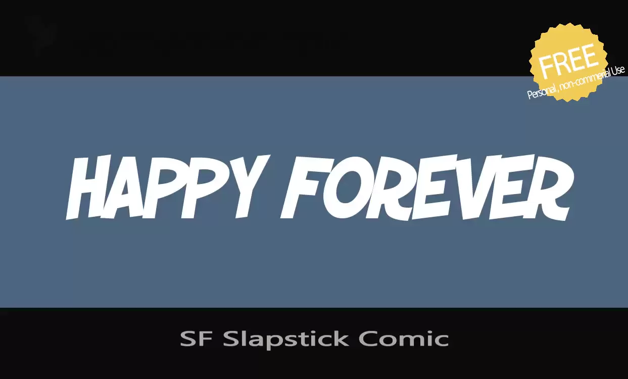 Font Sample of SF-Slapstick-Comic